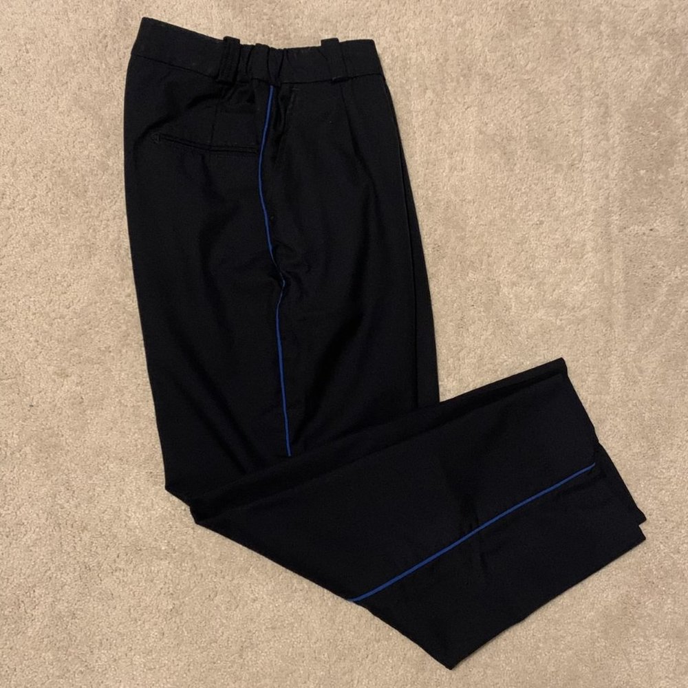 Horace Small Women Uniform Pants Navy Blue W/Light Blue Stripes Size 12